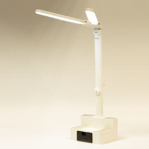 Настольная лампа / светильник беспроводная SONNEN PT-201, органайзер, USB, LED, 5 Вт, 3 режима, белый, 238781 - фото 10