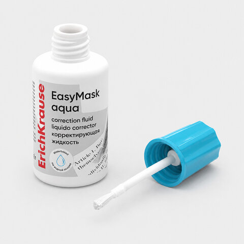 Корректирующая жидкость ERICH KRAUSE "EasyMask" на водной основе, 20 мл, флакон с кисточкой, 61926 - фото 3