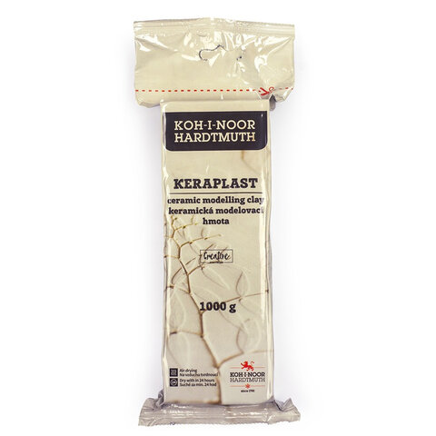 Паста (масса) для моделирования и лепки керамическая KOH-I-NOOR, отвердевающая, 1000 г, белая, 13170600000 - фото 1