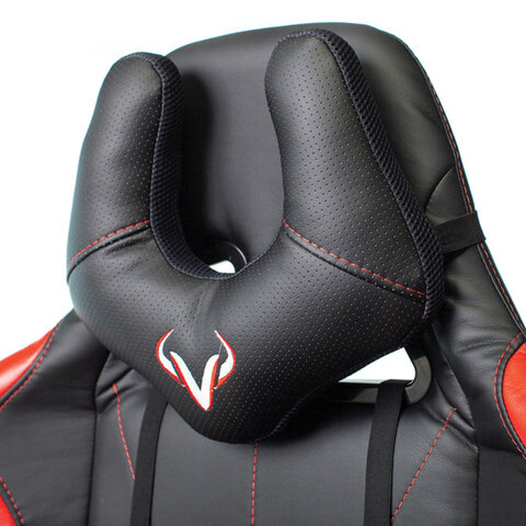Кресло компьютерное Zombie VIKING 5 AERO, 2 подушки, экокожа, черное/красное, 1216368 - фото 15