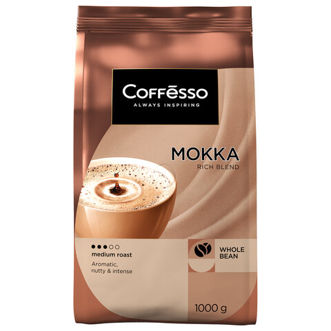Кофе в зернах COFFESSO "Mokka", 1 кг, 102485 - фото 1