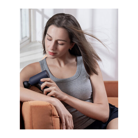 Массажный пистолет XIAOMI Massage Gun Mini, перкуссионный, 3 режима, 3 насадки, до 2500 об/мин, синий, BHR6083GL - фото 21