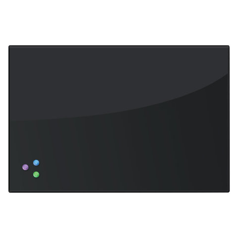 Доска магнитно-маркерная стеклянная 60х90 см, 3 магнита, ЧЕРНАЯ, BRAUBERG, 236748 - фото 2