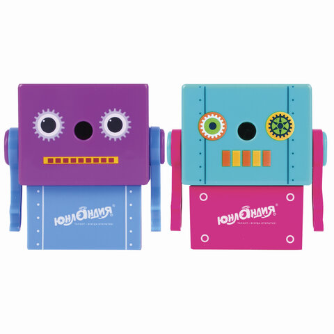Точилка механическая ЮНЛАНДИЯ "I-Robot", корпус ассорти, 228484 - фото 1