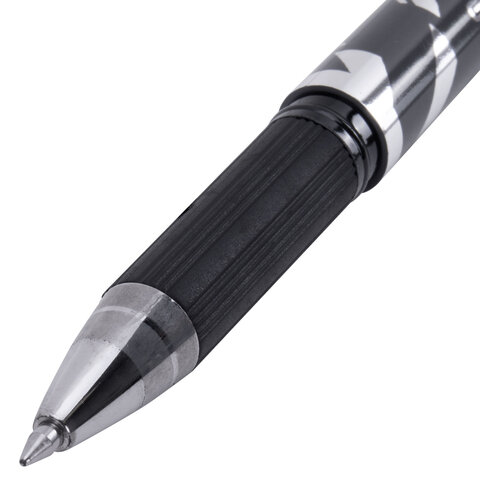Ручка гелевая с грипом BRAUBERG "GRAPHITE VIVID", ЧЕРНАЯ, пишущий узел 0,5 мм, линия письма 0,35 мм, 144542 - фото 3