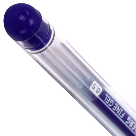 Ручка гелевая с грипом BRAUBERG "Fine Gel", СИНЯЯ, игольчатый узел 0,5 мм, линия письма 0,35 мм, 141179 - фото 5