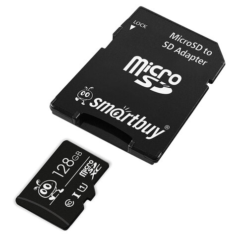 Карта памяти SmartBuy microSDXC 128Gb UHS-I Cl10 +ад, SB128GBSDCL10-01 - фото 3