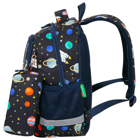 Рюкзак BRAUBERG KIDS SET, с пеналом в комплекте, 2 отделения, "Space infinity", 37x28x16 см, 272099 - фото 3