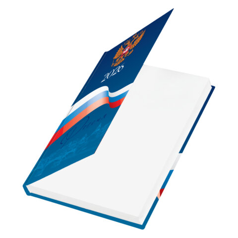 Ежедневник датированный 2026 145х215 мм, А5, STAFF, ламинированная обложка, "Символика РФ", 117314 - фото 3