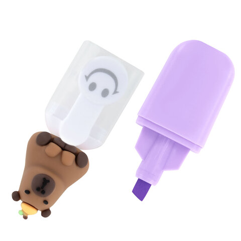 Набор текстовыделителей с топперами 6 ЦВЕТОВ ПАСТЕЛЬ, "КАПИБАРЫ", линия 1-4 мм, FUNSTER (ФАНСТЕР), 152651 - фото 3