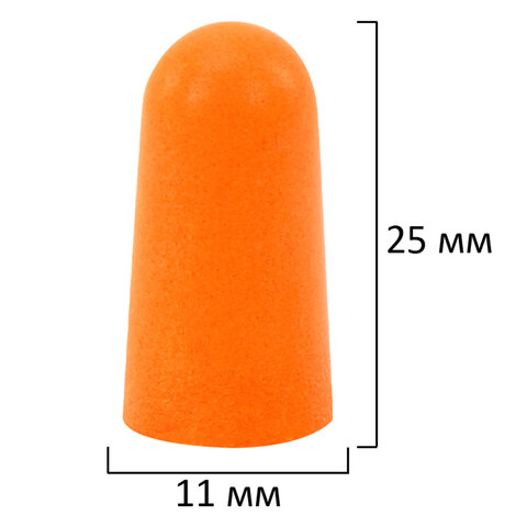 Беруши одноразовые пенополиуретановые без шнурка, КОМПЛЕКТ 500 пар в пакете, SNR 43 дБ, RABBITEX (РАББИТЕКС), 671321 - фото 6