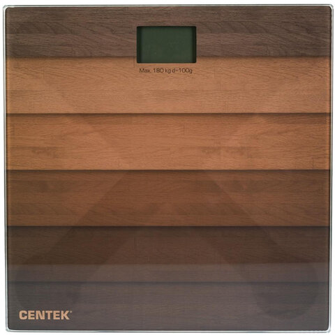Весы напольные CENTEK CT-2420 "Дерево", электронные, вес до 180 кг, квадрат, стекло, с рисунком, CT-2420 Wood - фото 1