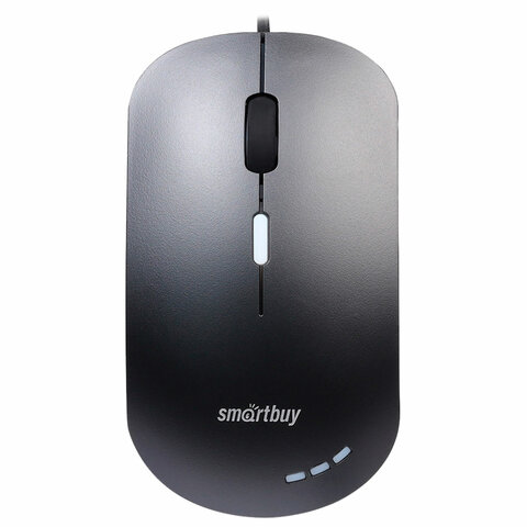 Мышь проводная бесшумная SMARTBUY 288-K, USB, 2 кнопки + 1 колесо, оптическая, черная, 02019, SBM-288-K - фото 1