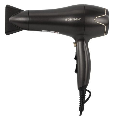 Фен для волос SONNEN HD-2281, 2200 Вт, турмалиновая ионизация, 3 температуры, холодный обдув, 454696 - фото 3