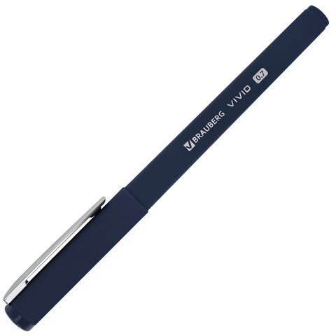 Ручки шариковые с грипом BRAUBERG "VIVID", НАБОР 3 ШТУКИ, СИНИЕ, SOFT TOUCH покрытие, узел 0,7 мм, линия письма 0,35 мм, 144401 - фото 6