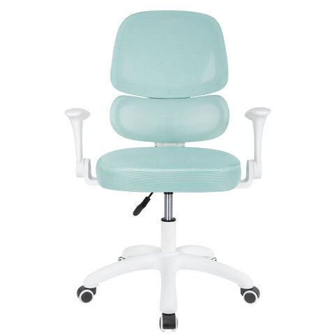 Кресло детское с поясничной поддержкой BRABIX KIDS "MG-225", сетка/ткань TW, голубое, 533317 - фото 3