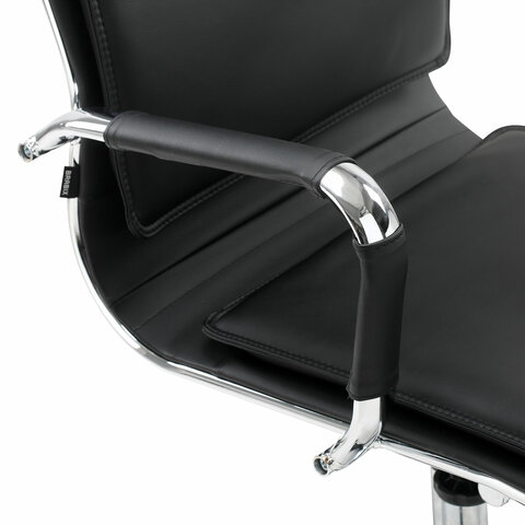 Кресло офисное BRABIX "Cube EX-523", экокожа, хром, черное, 531946 - фото 10