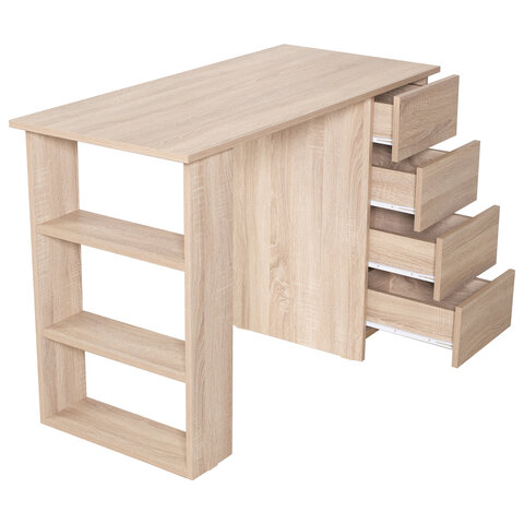 Стол письменный/компьютерный BRABIX "Scandi CD-016", 1100х500х750 мм, 4 ящика, дуб сонома, 641892, ЦБ013707-2 - фото 10