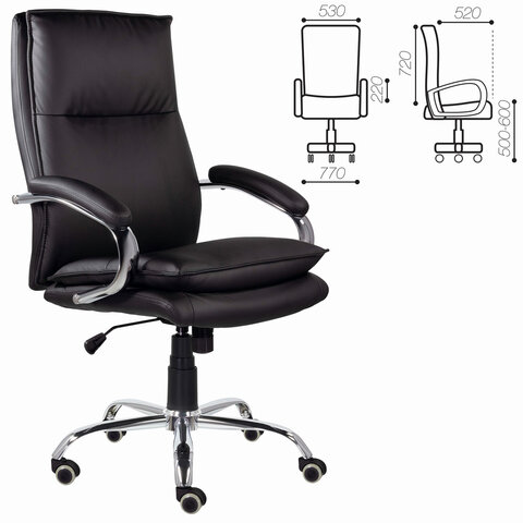 Кресло офисное BRABIX PREMIUM "Cuba EX-542", экокожа, черное, 532549 - фото 6