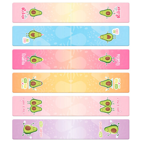 Закладки для книг МАГНИТНЫЕ, "5 ДИЗАЙНОВ МИКС", 6 штук, 60x20 мм, FUNSTER (ФАНСТЕР), 116652 - фото 6