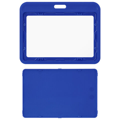 Бейдж горизонтальный (54х85 мм), синий, МАТОВАЯ ПОВЕРХНОСТЬ, BRAUBERG EXTRA, 238818 - фото 3