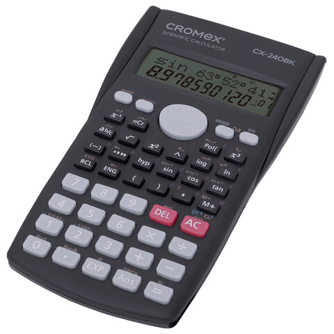 Калькулятор инженерный CROMEX (КРОМЕКС) СX-240BK (155х80 мм), 240 функций, 10+2 разрядов, черный, 273832 - фото 9