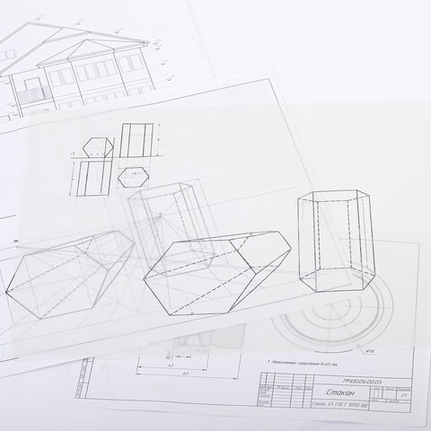 Калька А3 ВЫСОКОЙ ПРОЗРАЧНОСТИ, ПЛОТНАЯ, для печати и творчества, 90 г/м2, 250 листов, BRAUBERG, 116641 - фото 4