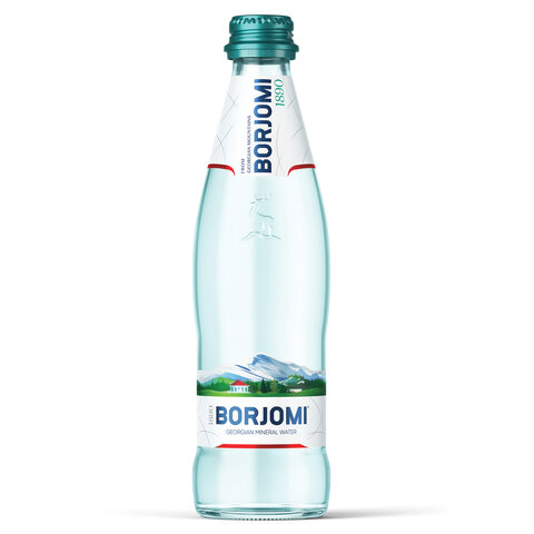 Вода ГАЗИРОВАННАЯ минеральная BORJOMI 0,5 л, стеклянная бутылка - фото 3