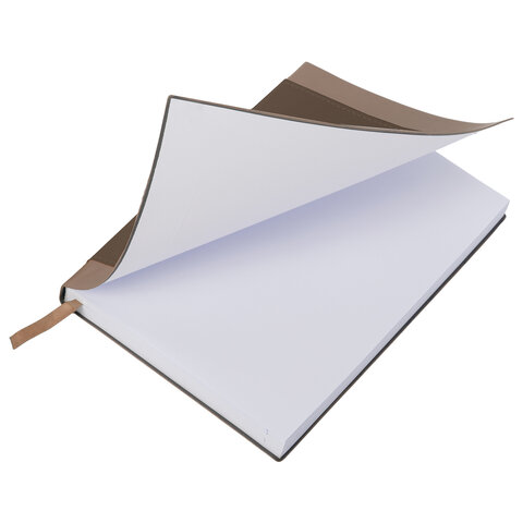 Ежедневник в наборе с ручкой А5, 144x210 мм, BRAUBERG "Style" под кожу, 160 листов, бежевый, 116861 - фото 5