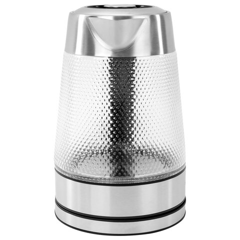 Чайник электрический SONNEN KT-1809, 1,8л, 2200 Вт, термостойкое стекло текстура ромб, внутренняя подсветка синяя, нержавеющая сталь, 455142 - фото 10