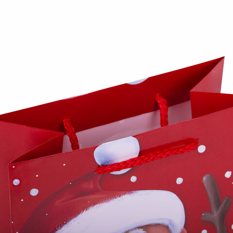 Пакет подарочный НАБОР 4 штуки, новогодний, 18х10х23 см, "Christmas Animals", ЗОЛОТАЯ СКАЗКА, 591956 - фото 8