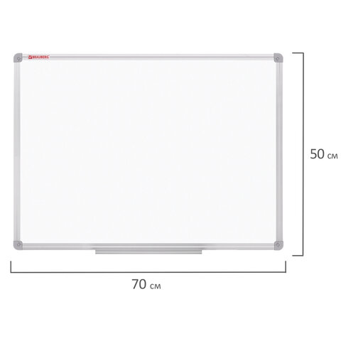 Доска магнитно-маркерная 70х50 см, алюминиевая рамка, ГАРАНТИЯ 10 ЛЕТ, РОССИЯ, BRAUBERG, 238185 - фото 8