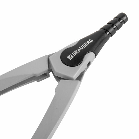 Готовальня BRAUBERG ULTRA, 4 предмета: циркуль 135 мм, запасные грифели, насадка, графитовый цвет, 210821 - фото 7