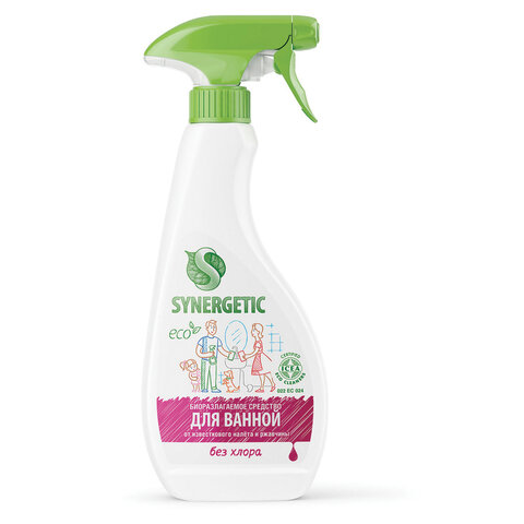 Средство для удаления известкового налета и ржавчины 500 мл SYNERGETIC, распылитель, ЭКО, 104052 - фото 1