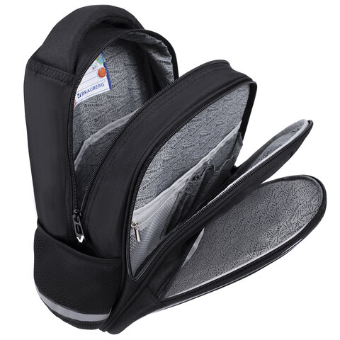 Рюкзак BRAUBERG OPTIMA, 2 отделения, с брелоком, "Keep away", СВЕТЯЩИЙСЯ, 36х27х18 см, 271361 - фото 7