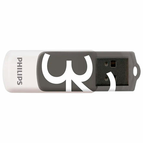 Флеш-диск 32 GB PHILIPS VIVID, разъем USB 2.0, черный, FM32FD05B/97 - фото 1