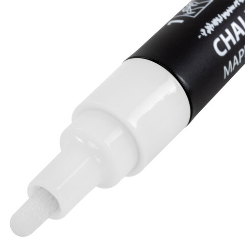 Маркер меловой CHALK LIQUID MARKER, БЕЛЫЙ, 3 мм, стираемый, BRAUBERG "CHALK", 152585 - фото 5