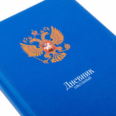Дневник 1-11 класс 48 л., кожзам (твердая с поролоном), печать, цветной блок, BRAUBERG, "Символика", 106955 - фото 4
