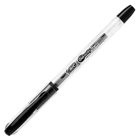 Ручка гелевая с грипом BIC "Gelocity Stic", ЧЕРНАЯ, узел 0,5 мм, линия письма 0,29 мм, CEL1010266 - фото 3