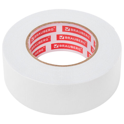Клейкая двухсторонняя лента 50 мм х 8 м, НА ВСПЕНЕННОЙ ОСНОВЕ, 1 мм, прочная, BRAUBERG, 600485 Клейкая двухсторонняя лента 50 мм х 8 м, НА ВСПЕНЕННОЙ ОСНОВЕ, 1 мм, прочная, BRAUBERG, 600485 - фото 1