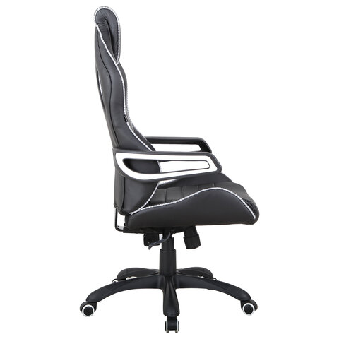 Кресло компьютерное BRABIX "Techno Pro GM-003", экокожа, черное/серое, вставки серые, 531814 - фото 5