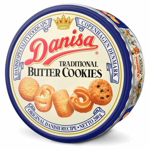 Печенье Датское DANISA "Butter Cookies" сдобное со сливочным вкусом 200 г, ИНДОНЕЗИЯ - фото 1