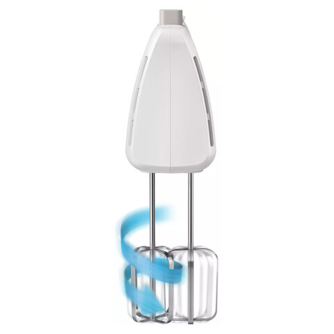 Миксер PHILIPS HR3705/00, 300 Вт, 5 скоростей, 2 венчика, 2 крюка для теста, белый - фото 5