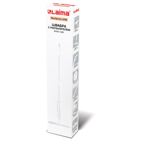 Швабра с распылителем NeoSpray luxe, 2 насадки T-Clean из плотной микрофибры, скребок, LAIMA, 609147 - фото 17