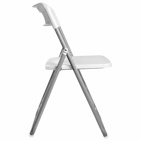 Стулья складные BRABIX "Golf Lite CF-017", КОМПЛЕКТ 4 шт., серебристый каркас, пластик, белый, 533035 - фото 6
