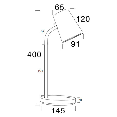 Настольная лампа светильник "Аврора" на подставке, цоколь E27, 15 Вт, белый - фото 5