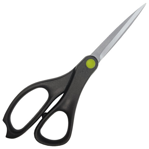 Ножницы BRAUBERG "NUMBER ONE", 210 мм, черные, 3-х сторонняя заточка, эргономичные ручки, 238850 - фото 2