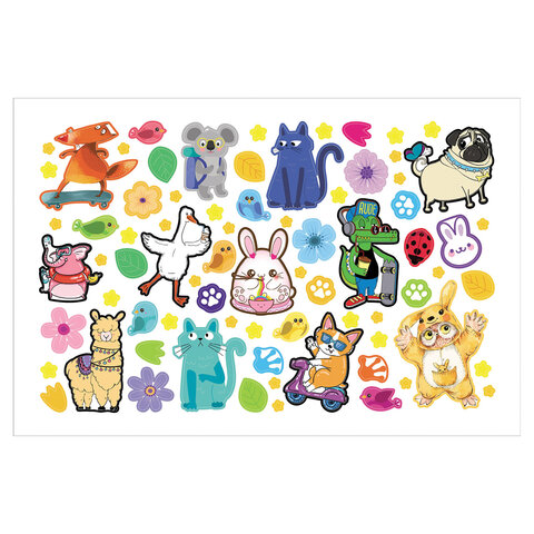 Альбом с наклейками, А5, 8 листов, 600 наклеек, "Милые и забавные" HATBER, 8Ан5, 8Ан5_31982 - фото 7