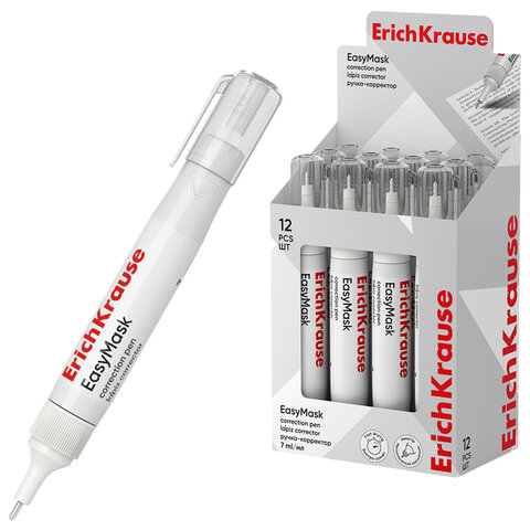 Ручка-корректор ERICH KRAUSE "EasyMask", 7 мл, металлический наконечник, 55989 - фото 1