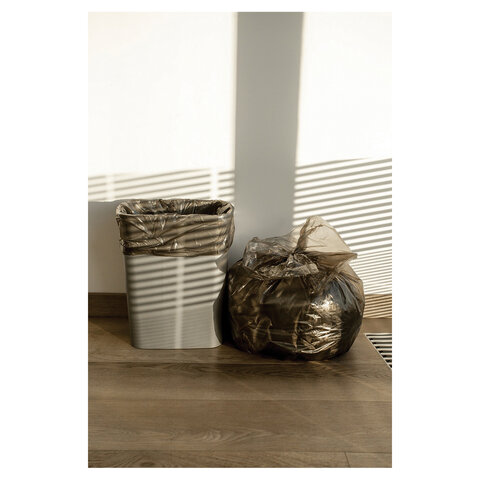 Мешки для мусора 60 л, черные, в рулоне 50 шт., ПНД, 6,2 мкм, 60х80 см, PACLAN "Professional", 40401 - фото 4